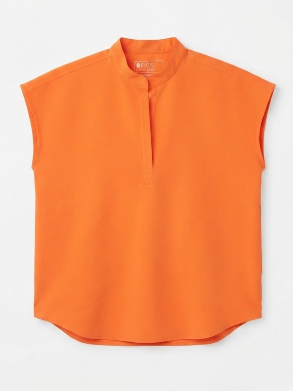 Figs Vibrant Orange Rafaela, Technical Collection Scrub Top Large